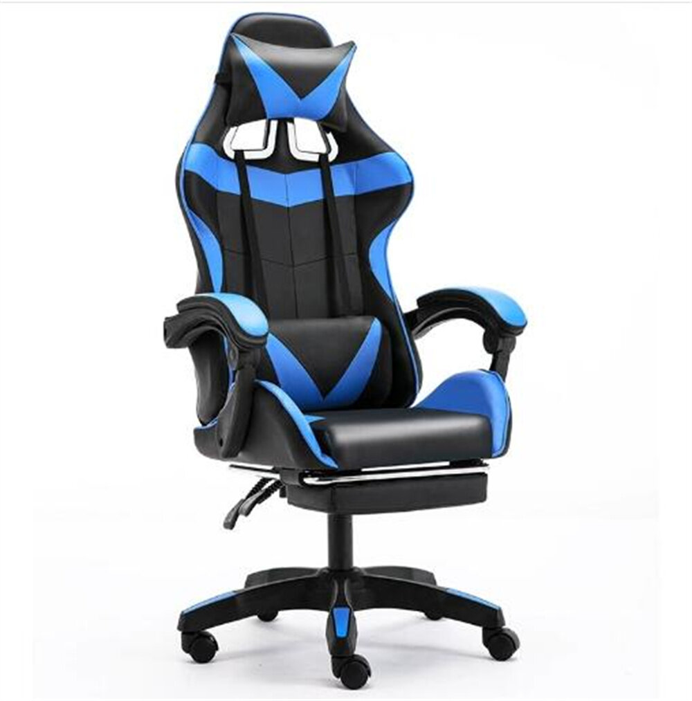 Silla De Gaming CON Repozapiel Oficina Soporte Lumbar Giratoria