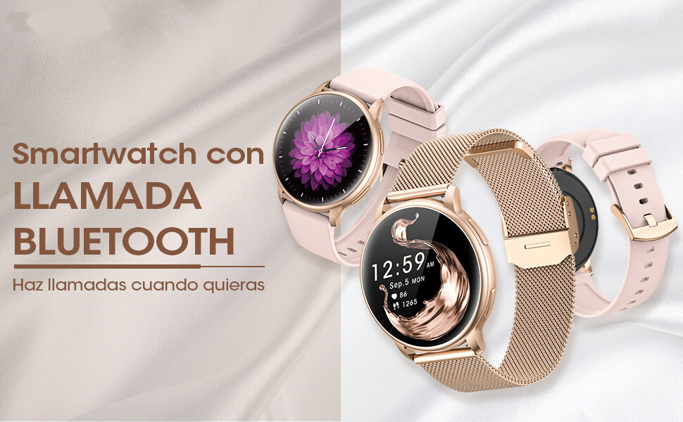 AIMIUVEI Smartwatch Mujer Recibir Y Contestar Llamadas Reloj