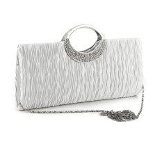 white shoulder clutch bag