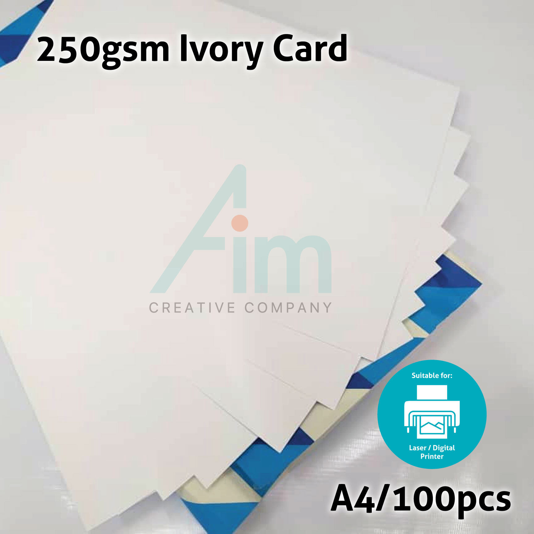 Art Card 250gsm A4 Size For Laser Printer 100 Sheets Pack Atelier