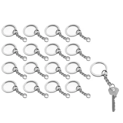 100pcs Metal Split Keychain Ring Parts with Open Jump Ring Connector for Keychain Keyring Crafts 25mm