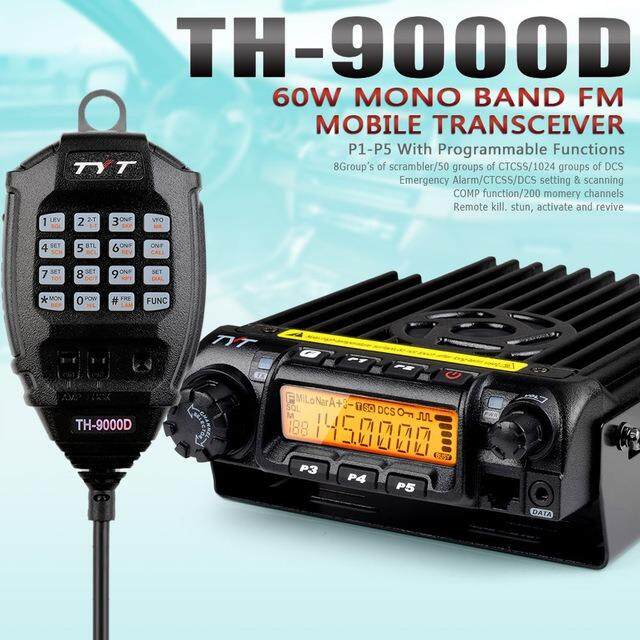 TYT TH-8600 Dual Band Mini Mobile Transceiver IP67 Waterproof Car Radio 2M 70CM 25W Amateur Two Way Radio w Cable - 2