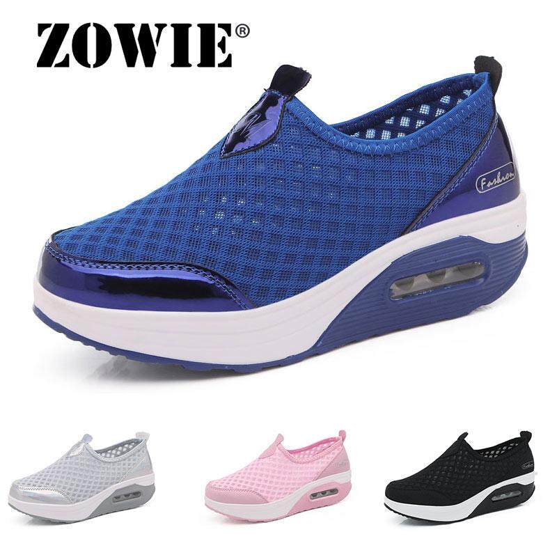 Lady Womens Breathable Platform Walking Athletic Gym Slip-On Sneakers Shoes Size
