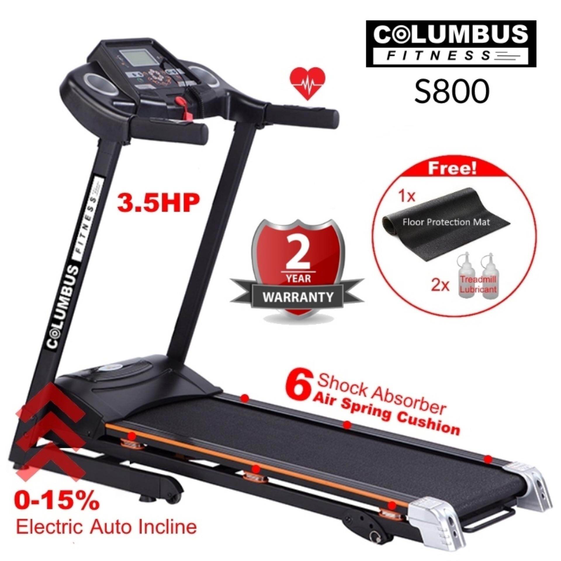 3.5HP Columbus Fitness S800 Professional Treadmill 15 Levels Electric Auto  Incline