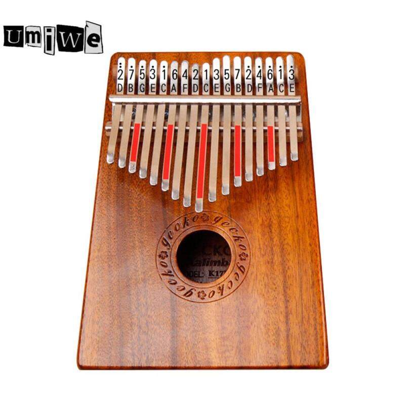 Umiwe 17 Key Finger Thumb Music Piano Kalimba Mbira Musical Instrument (K17M Log Color G Code Peach Cork) Malaysia