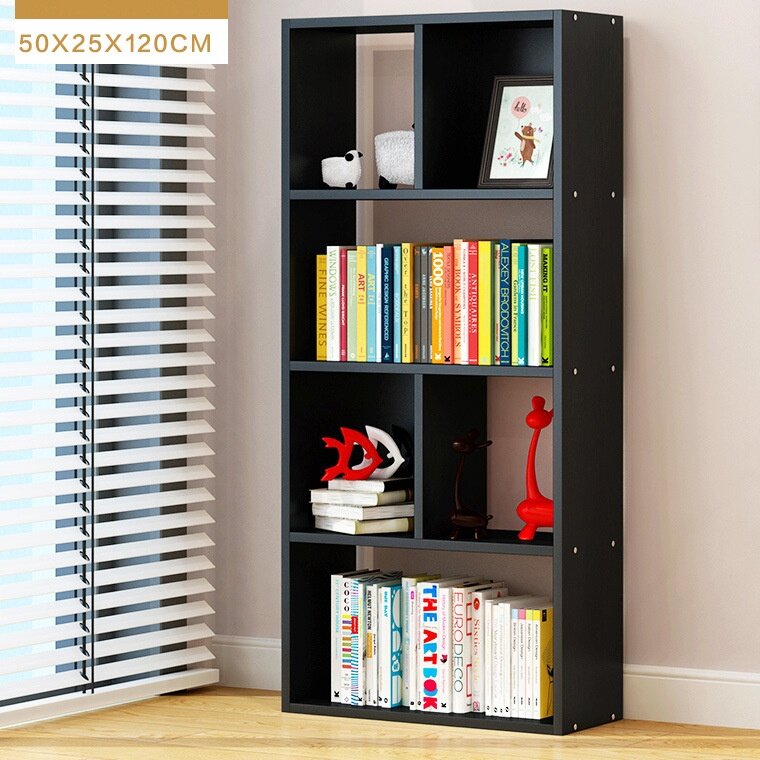 Modern Wood Home Office Bookcase Drawing Room Book Rack Shelves 4