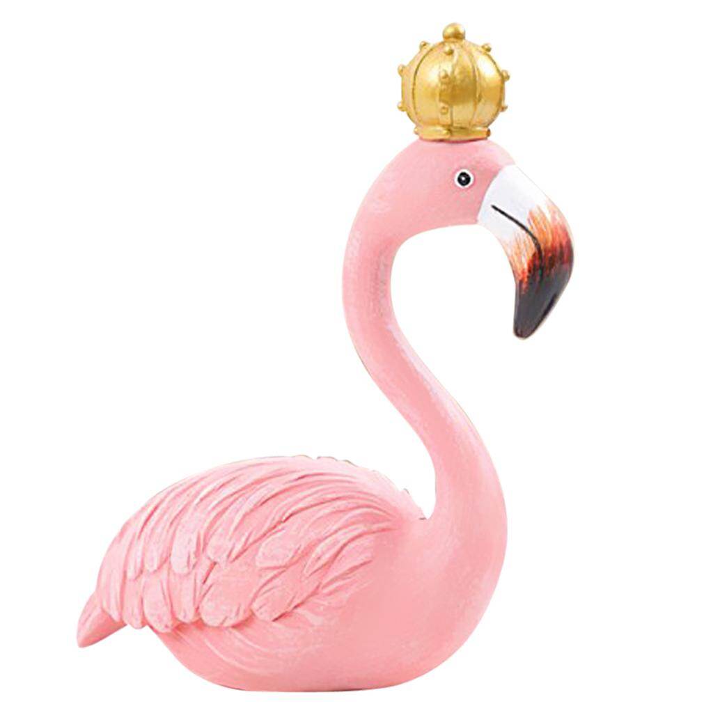Loviver Burung Flamingo Merah Muda Gambar Ornamen Seni Patung