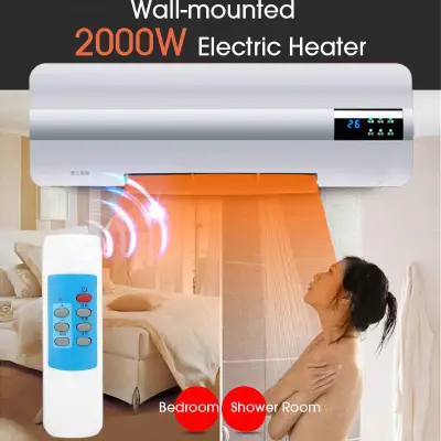 2 in 1 Wall Mounted Air Condition Fan Electric Heater Cool & Warm