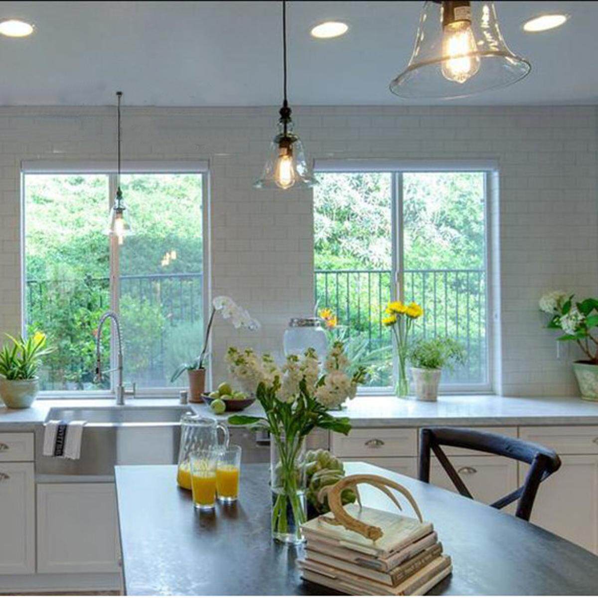 De techo moderna barra las luces de la lámpara de cristal de la lámpara