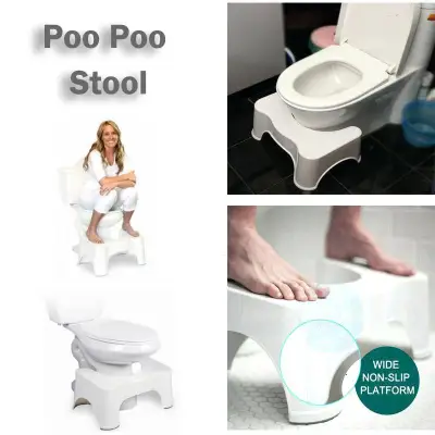 Toilet Poo Poo Stool Step Safety Thick Chair Kids Children Adult Step Stools Anti Slip Bathroom