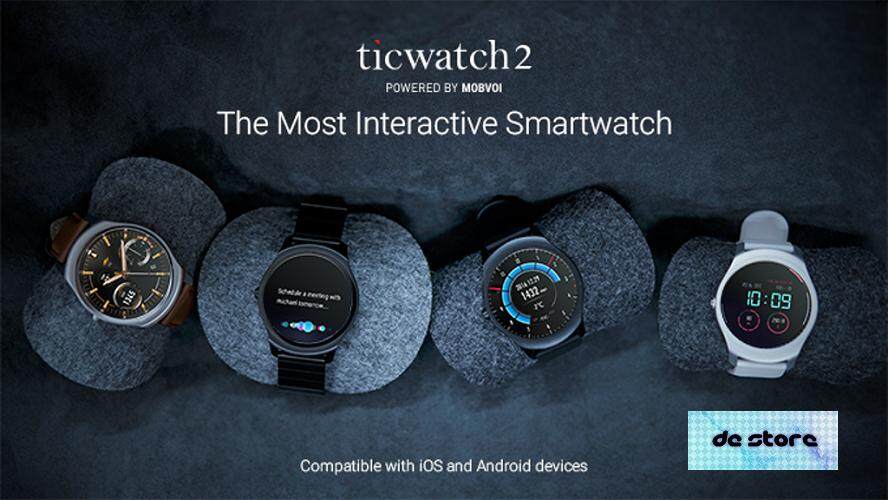 Ready Stock Msia) Original Ticwatch Charcoal Black Bluetooth