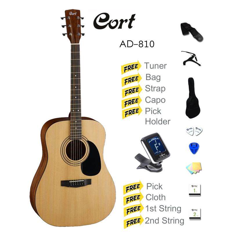 Cort Korea AD810 Acoustic Guitar free Bag, Tuner, Strap and picks Malaysia