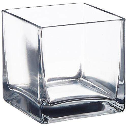 Vasefill 6 Pack Clear Square Glass Vase Vases Home Decor Cube 4