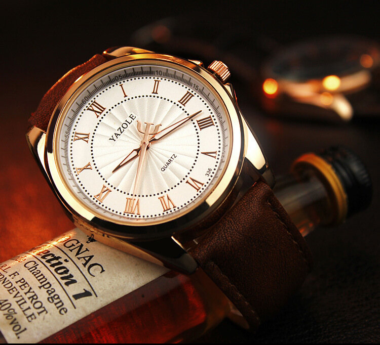 Đồng Hồ Thương Hiệu Xa Xỉ Hàng Đầu YAZOLE 336, Cho Người Đàn Ông, Đồng Hồ Thạch Anh Nam Thể Thao Thời Trang Xu Hướng Đồng Hồ Đeo Tay Quà Tặng Cho Nam Jam Tangan Lelaki