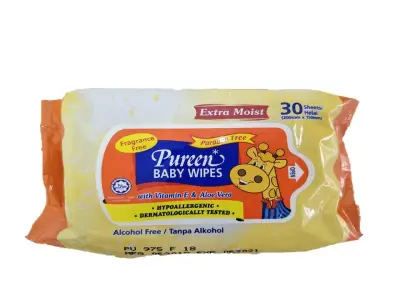Pureen Baby Wipes Fragrance Free 30's