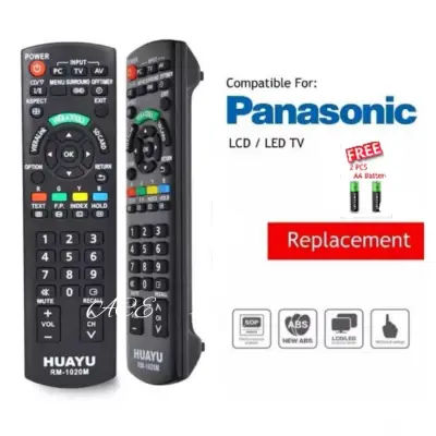 Panasonic Viera TV/LED/LCD TV Remote Control Multi Models Compatible RM-1020M (Free Battery)