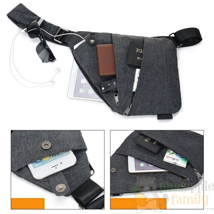 Pablo Thin Ultra Slim Sling Bag Anti Theft Shoulder Crossbody