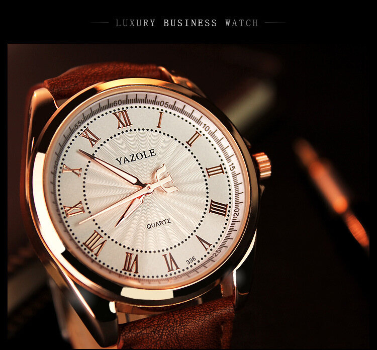 Đồng Hồ Thương Hiệu Xa Xỉ Hàng Đầu YAZOLE 336, Cho Người Đàn Ông, Đồng Hồ Thạch Anh Nam Thể Thao Thời Trang Xu Hướng Đồng Hồ Đeo Tay Quà Tặng Cho Nam Jam Tangan Lelaki