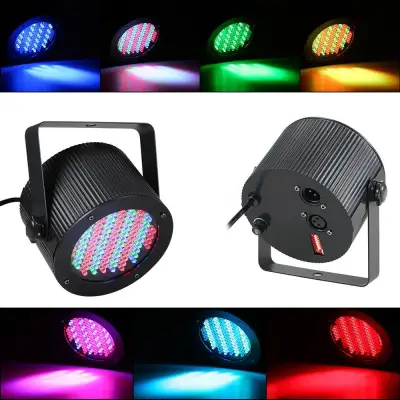 86LEDs RGB Light DMX Lighting Projector Voice Activated DJ Light Stage Party Show Disco Flat Holiday Party Lights (EU Plug)