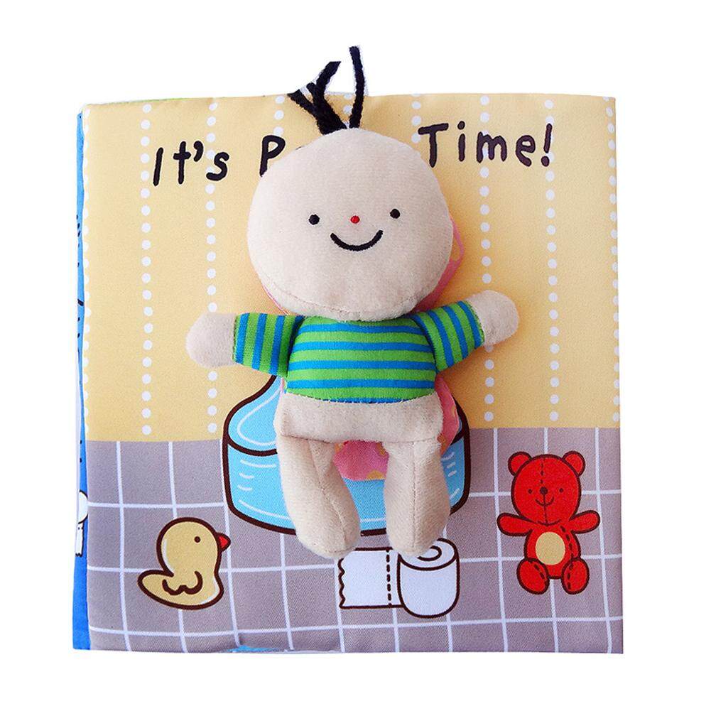 Baby Early Learning Soft Cloth Books Animal Embroidery Go to the Toilet Take a Shower Education Toys Toilet cloth book