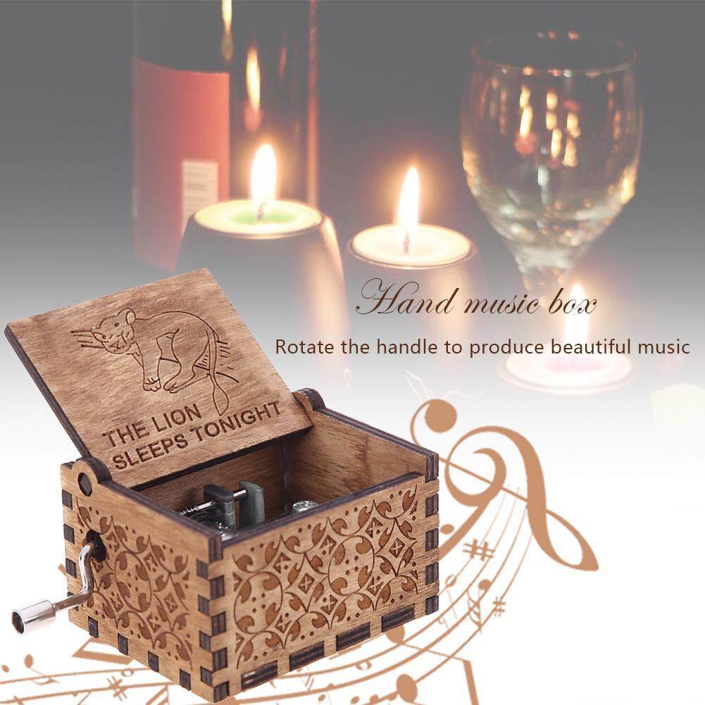 [trustinyou] hộp nhạc tay quay có chất liệu gỗ được chạm khắc tinh tế mang phong cách cổ điển dùng làm quà tặng cho trẻ em - intl 3