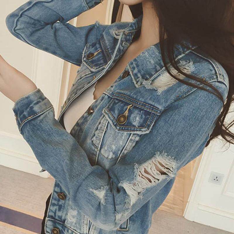 new look ripped denim jacket