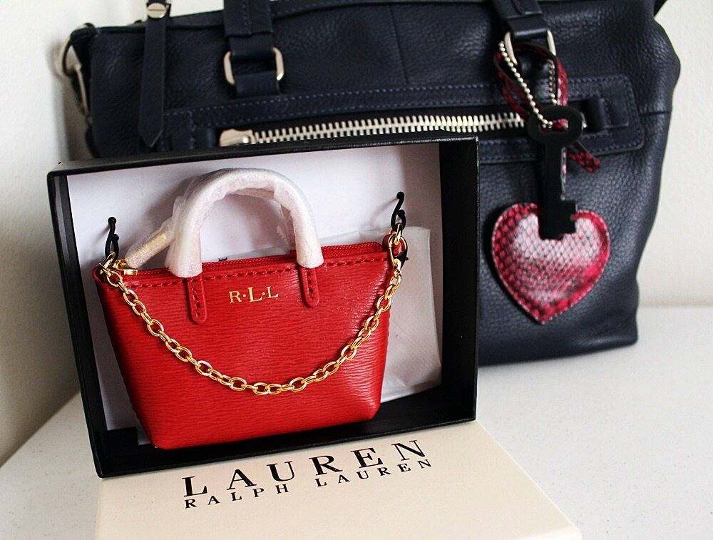 Ralph Lauren Newbury Coin Purse Bag Charm Red Lazada