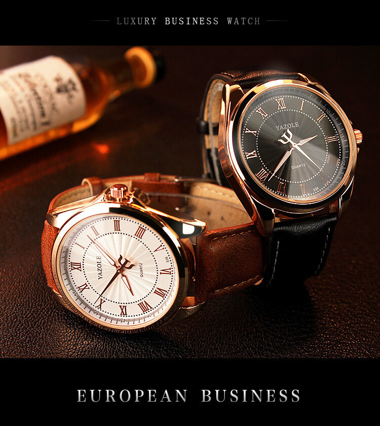 Đồng Hồ Thương Hiệu Xa Xỉ Hàng Đầu YAZOLE 336, Cho Người Đàn Ông, Đồng Hồ Thạch Anh Nam Thể Thao Thời Trang Xu Hướng Đồng Hồ Đeo Tay Quà Tặng Cho Nam Jam Tangan Lelaki