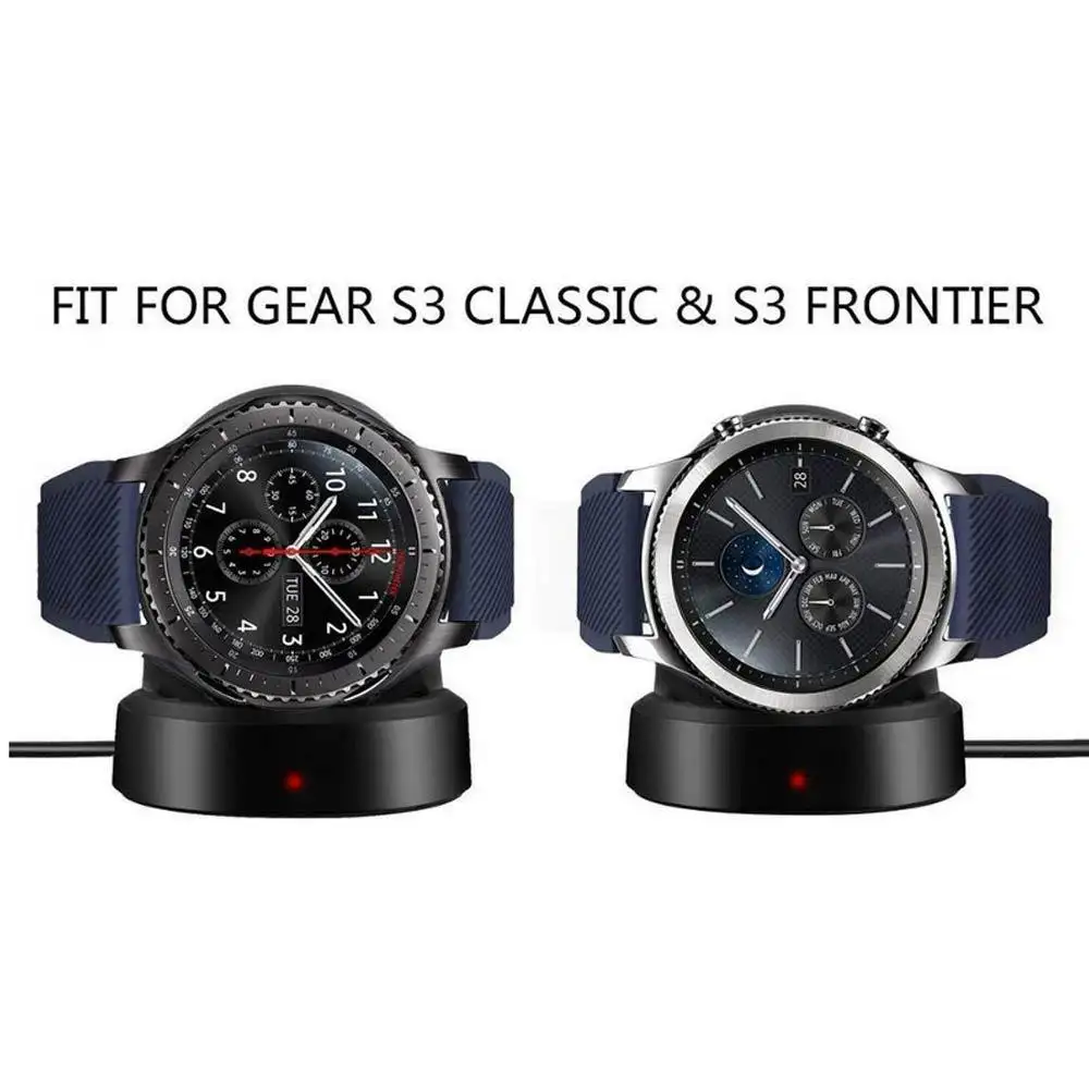 Orzbuy Gear S3 Charger Gear S3 Smart Watch Charging Cradle Dock For Samsung Gear S3 Classic Frontier Smart Watch Black 2pcs Lazada Singapore