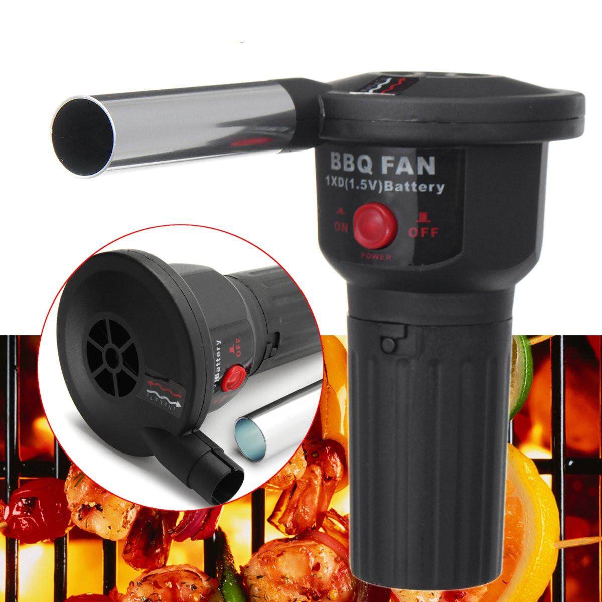 1.5V BBQ Barbecue Air Blower Motor Grill Poker Electric Blowing Charcoal PP