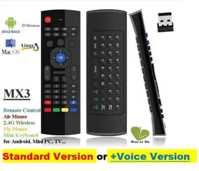 MX3 Air Mouse 2.4Ghz Wireless Air Fly Mouse Keyboard Remote Voice Control For Android