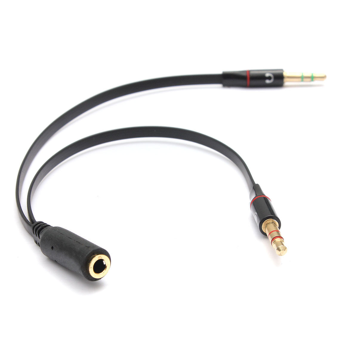 TRIXES Cable divisor de jack para auriculares blanco de 3,5 mm