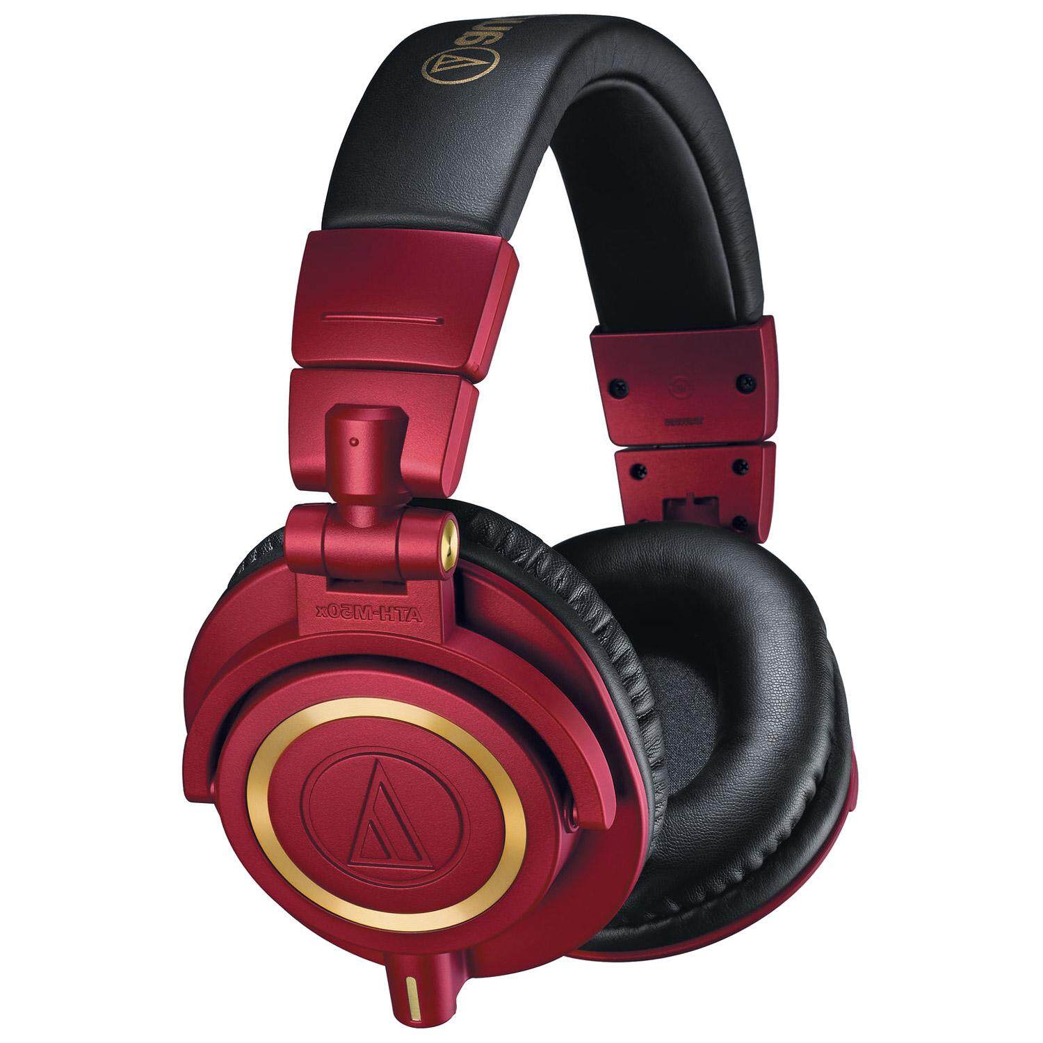 AUDIOTECHNICA ATHM50XRD LIMITED EDITION CLOSEDBACK STUDIO HEADPHONES RED