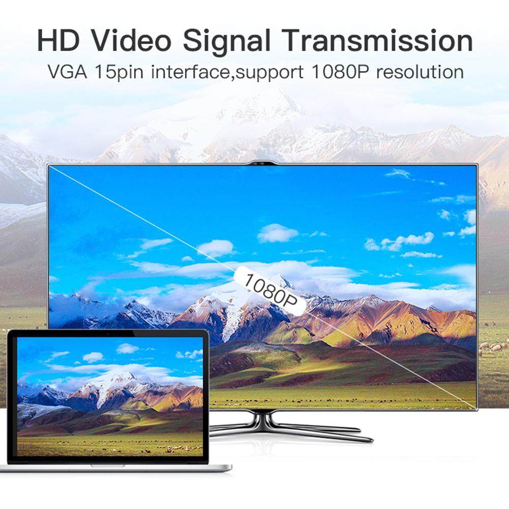 Bộ Chuyển Đổi Đầu Cái Sang VGA Đực Tương Thích HDMI Với Cáp Âm Thanh