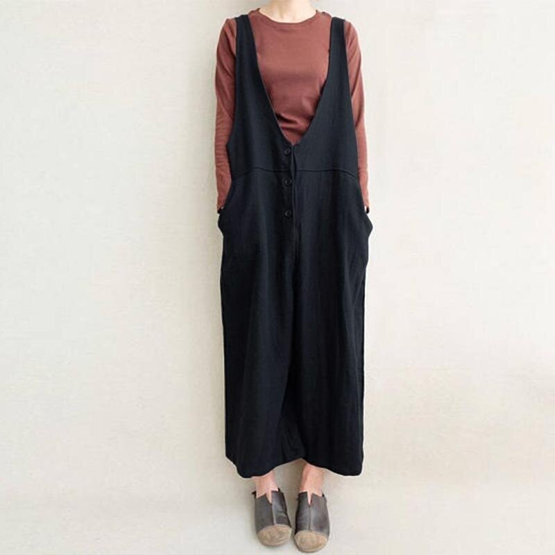 black culotte dungarees