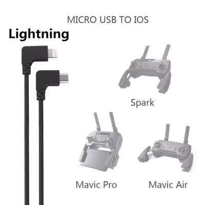 Durable Android Lightning /Type-C Micro USB Cable For DJI Mini SE/Spark/Mavic Pro/Mavic air/Mavic 2 Zoom/Pro/Mavic mini