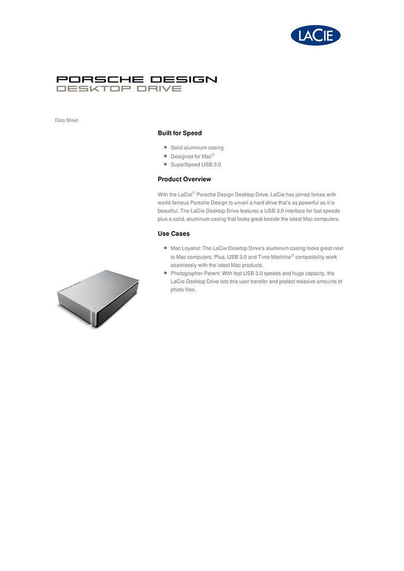 Lacie 4tb porsche design desktop drive for mac pc