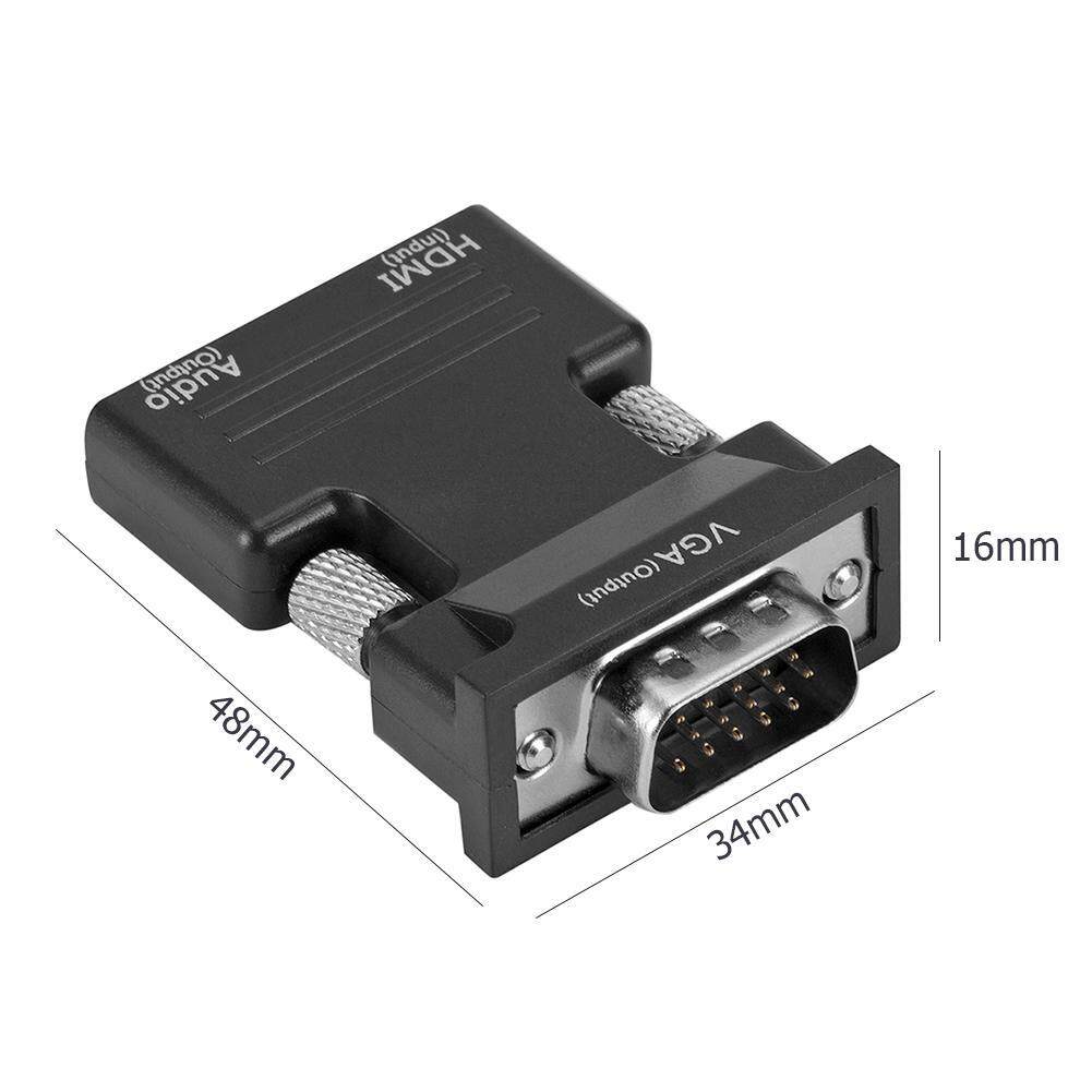 Bộ Chuyển Đổi Đầu Cái Sang VGA Đực Tương Thích HDMI Với Cáp Âm Thanh