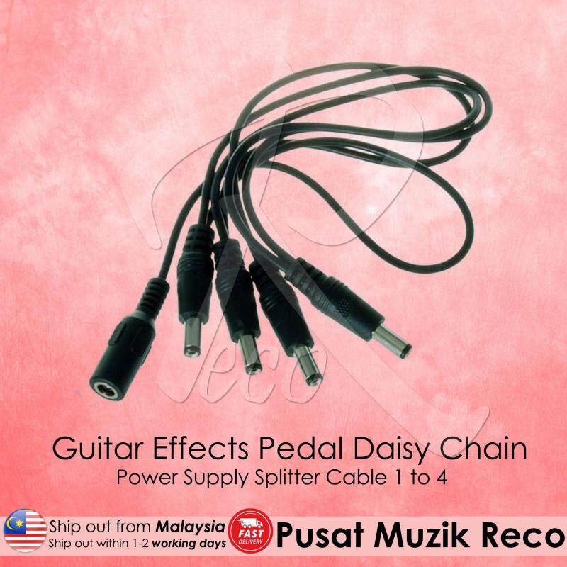 Guitar Effects Pedal Daisy Chain Cable Power Supply Splitter Cable 1 to 4 Malaysia
