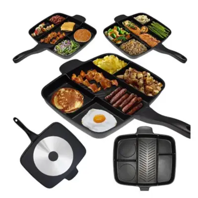5 in 1 Non Sticky Magic Grill Pan Pot Pan Cooking Pan Magic Pan Grill Pan Kitchen Tool Cooking Tool