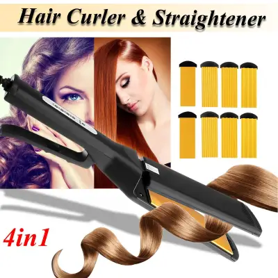 Professional All in 1 Hair Salon Ceramic Curling Styler Wave Straightener Curler