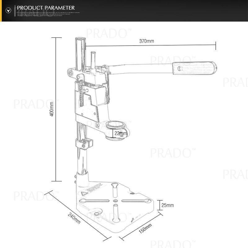 Metal Plunge Power Drill Press Stand Bench Pillar Pedestal Clamp 8011