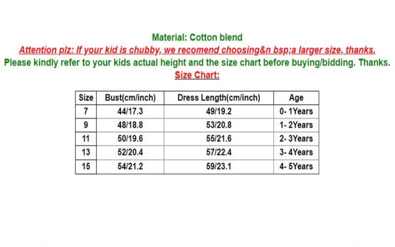 Tutu Dress Length Chart