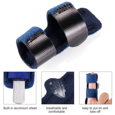 1pcs Blue Color Adjustable Pain Relief Trigger Finger Fixing Splint Straightener Brace Corrector Support Healthy Care