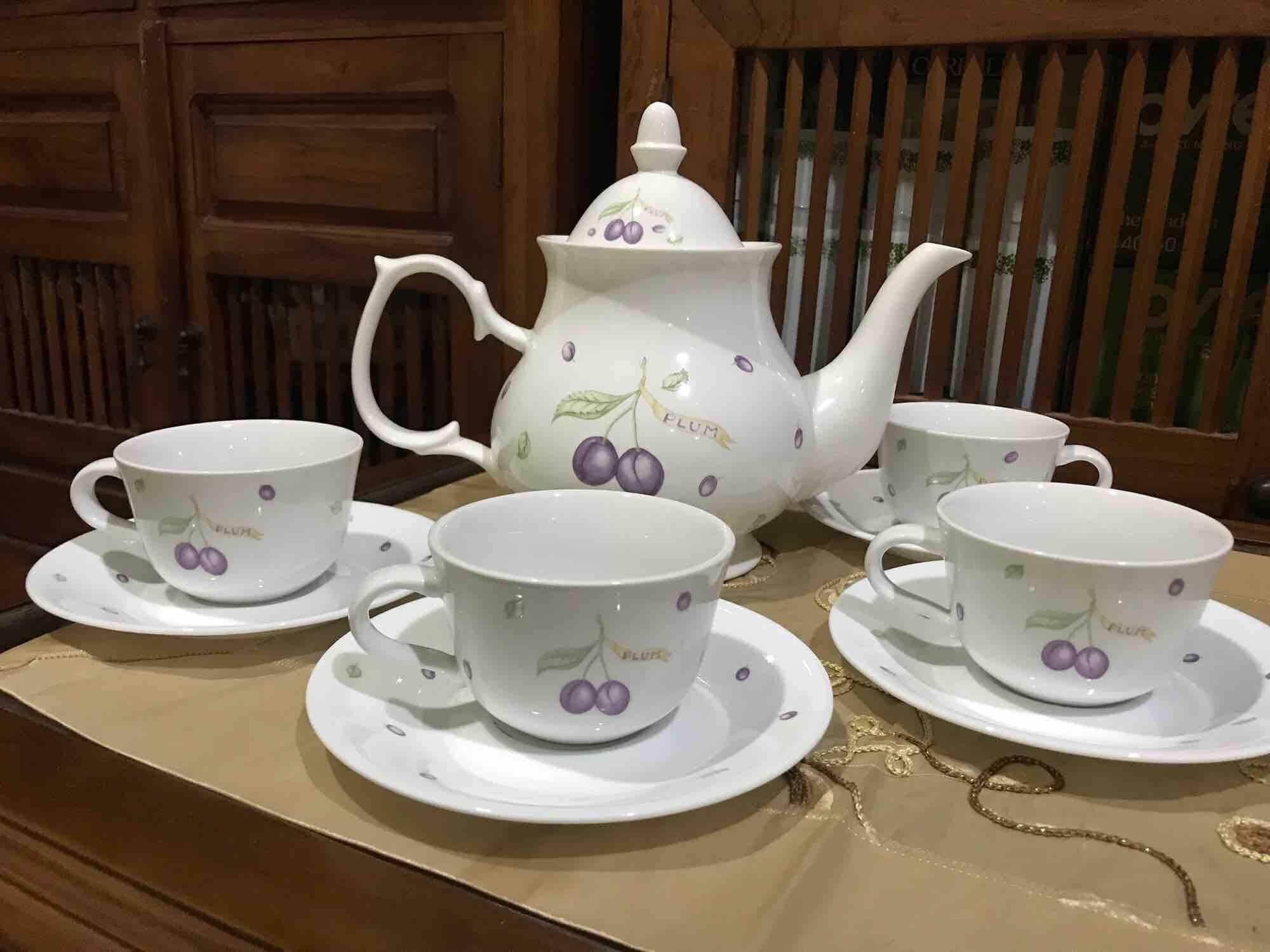 Pyrex Set Teko Corelle TEA POT SETS/TEA POT GLASS/GLASS CUP/PYREX