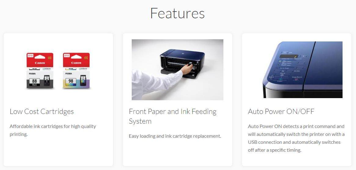 canon e510 printer specification