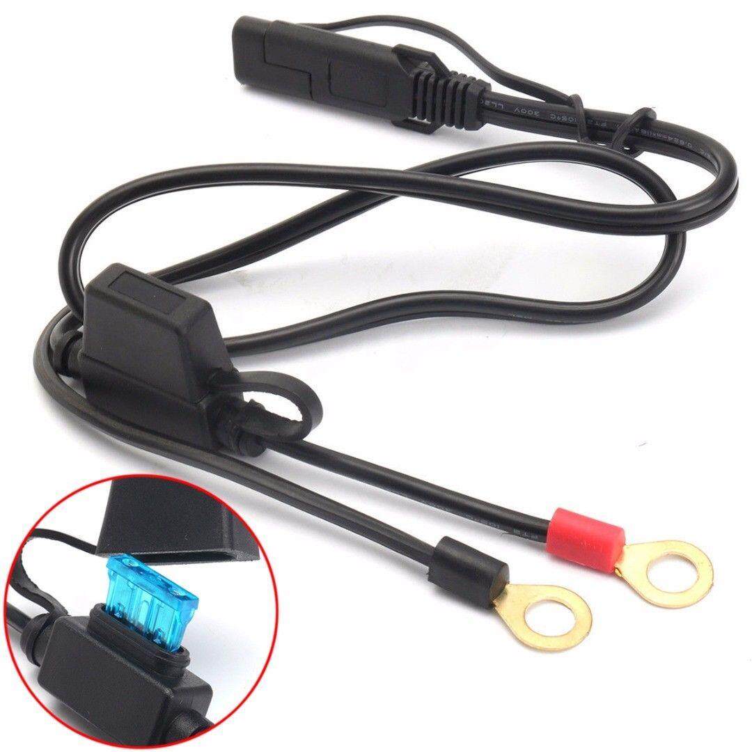 Waterproof Motorcycle 12V Ring Termina 2x USB Charger Adapter Cable Mount Phone