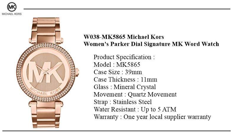 michael kors watch mk5865