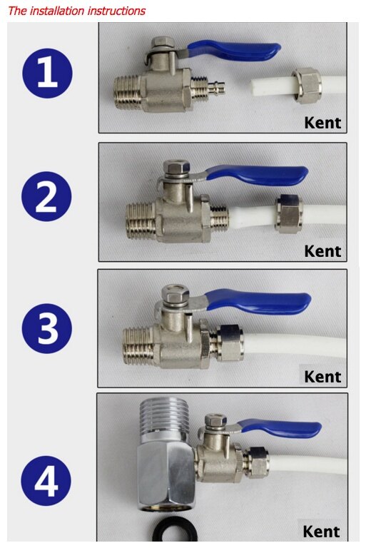 Water Filter Water Purifier Feed Adapter Valve Set Lazada
