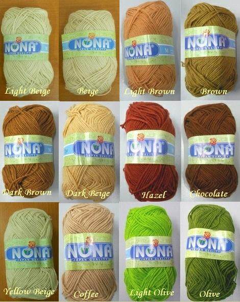 Nona Yarn Colour Chart